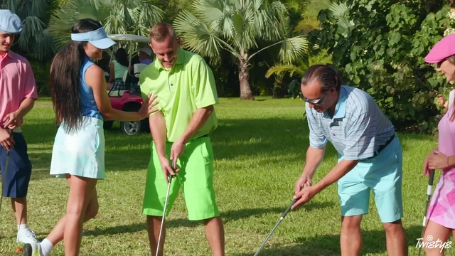 Hot Duo Jade Amber & Adria Rae Teamed Up For Steamy Golf Course Fuckfest