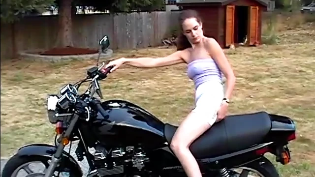 Adorable Gal in Miniskirt Smashes Her Pussy Outdoors Solo Masturbation