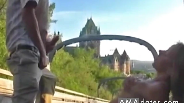 Blonde Beauty Gets Fucked Hard by Her Man Outdoors Naturally