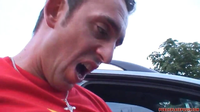 Naughty Brunette Gets Publicly Fucked & Facialed by Amateur Stud