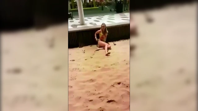Bold Blonde Explodes with Pleasure During Public Beach Masturbation