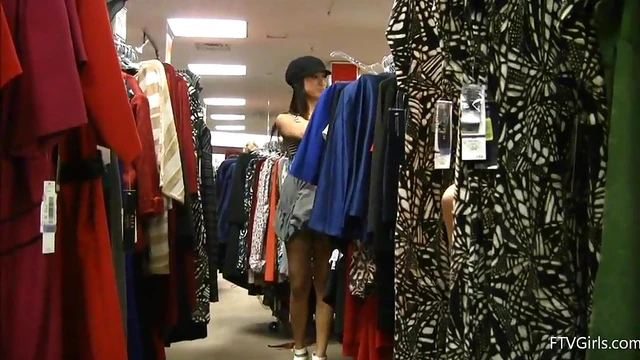 Stunning Asian Fashionista Gets Naughty While Masturbating In Store