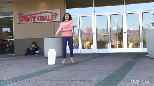 Bold Amateur Shocks Public by Flashing Her Sexy Tits and Wet Pussy