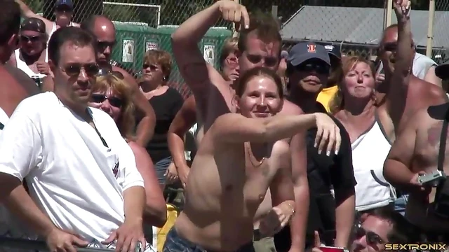 Curvy Blonde Glasses-Wearer Teases with Stunning Huge Boobs Up Close