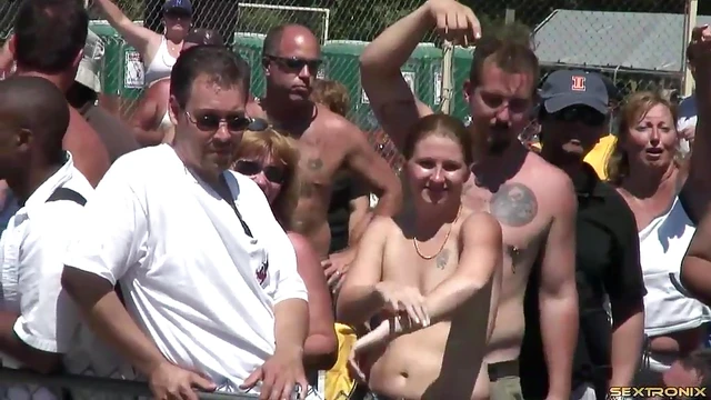 Curvy Blonde Glasses-Wearer Teases with Stunning Huge Boobs Up Close