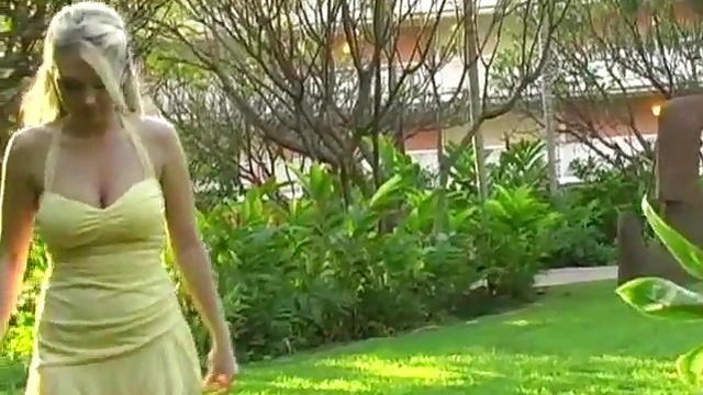 Sexy Alison Angel Teases With Shaved Pussy In Public View