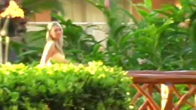 Sexy Alison Angel Teases With Shaved Pussy In Public View