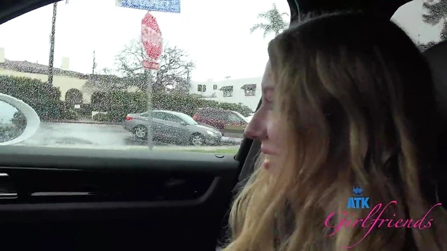 Blonde Amateur Kallie Gets Picked Up & Filmed While Publicly Peeing