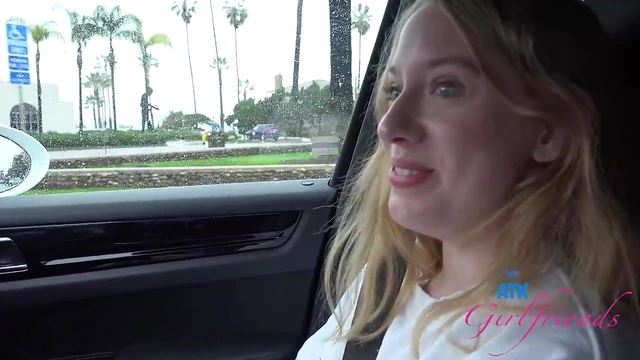 Blonde Amateur Kallie Gets Picked Up & Filmed While Publicly Peeing