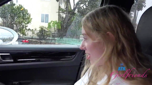 Blonde Amateur Kallie Gets Picked Up & Filmed While Publicly Peeing