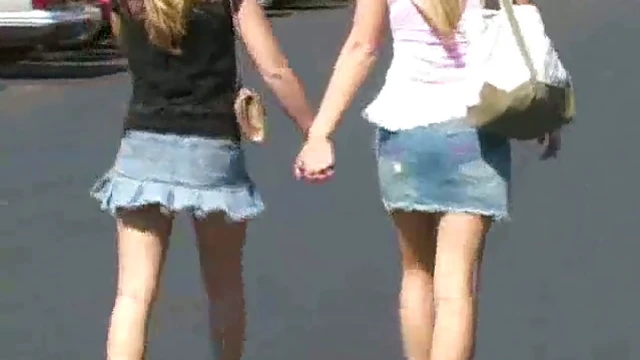 Blonde Bombshells Shop Till They Drop and Tease Strangers With Their Assets