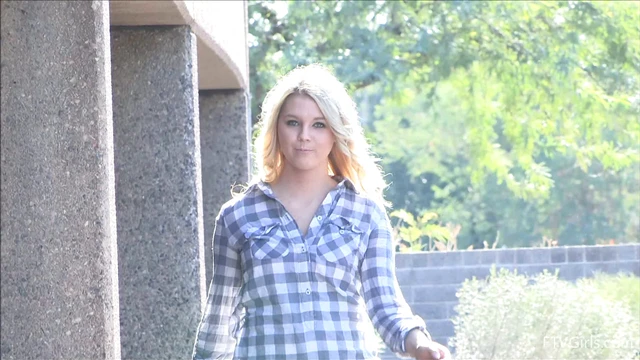 Chloe Reveals Her Pink Pussy Sensually in Public Parking Lot