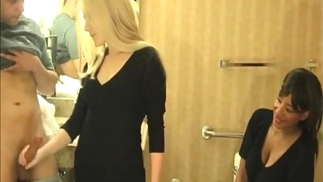 Blonde Slut Nikki Javier Socks Dick Hard While Bathing in Bathroom