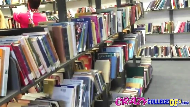 Blonde Teen Library Quickie with Emma Stoned Gets Hard Fucked