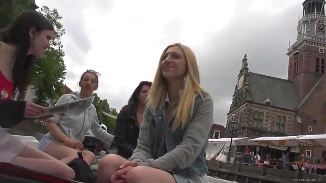 Slim Beauties Show Off Their Natural Tits Outdoors in Reality Clip