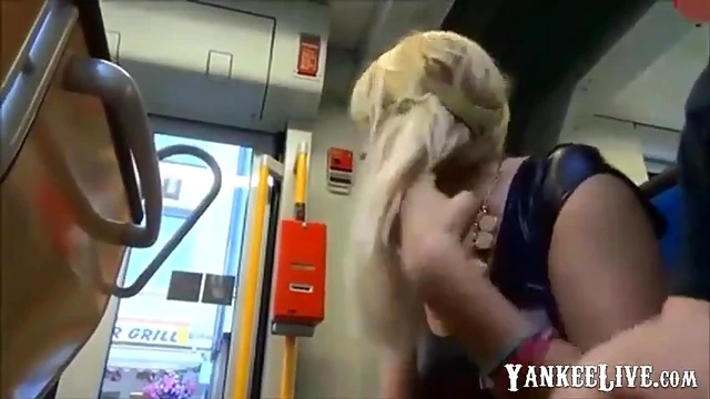 Sexy Young German Takes Cock Deeply in Public Bus Ride