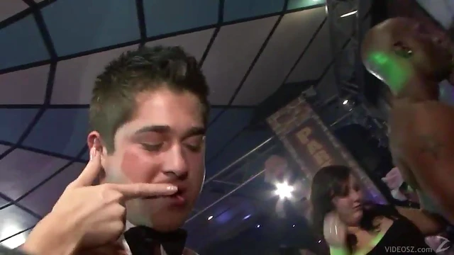 Models Party Hard at Club Sharing Big Cock Doggy Style After Blowjob Fun