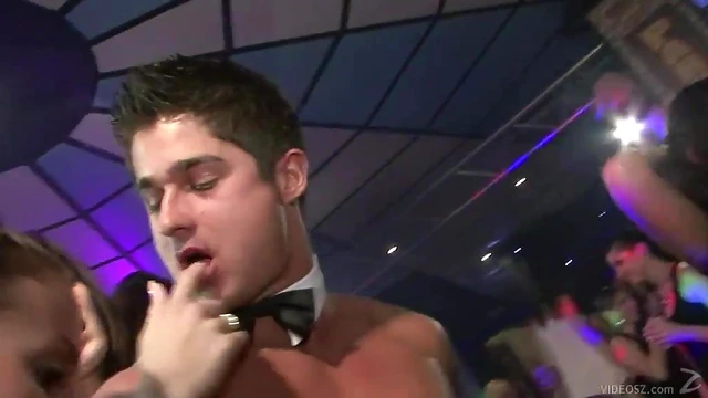 Models Party Hard at Club Sharing Big Cock Doggy Style After Blowjob Fun