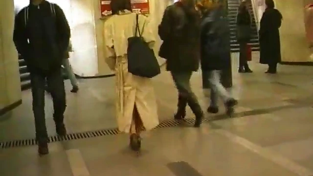 Sizzling Brunette Shows Off Her Stunning Tits While Pleasuring Herself Publicly