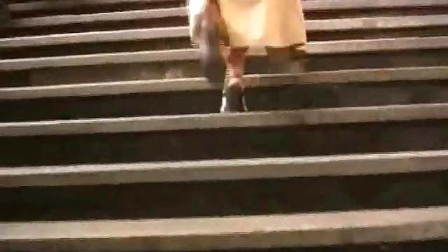 Sizzling Brunette Shows Off Her Stunning Tits While Pleasuring Herself Publicly