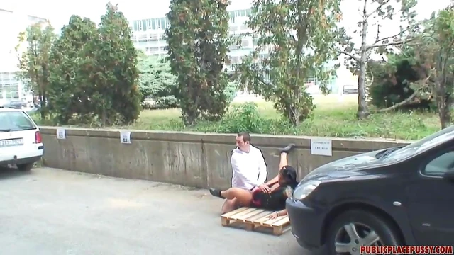 Seductive Brunette Lures Guy Into Steamy Outdoor Shagging Adventure