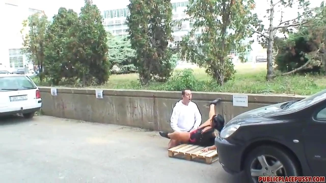 Seductive Brunette Lures Guy Into Steamy Outdoor Shagging Adventure