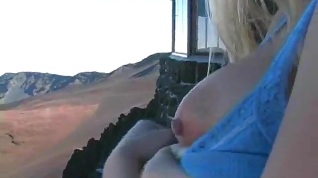 Seductive Alison Angel Teases Her Natural Tits While Flashing Pussy