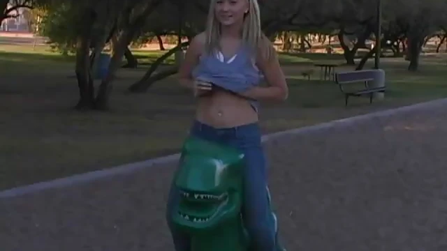 Sultry Blonde Flaunts Her Luscious Curves and Sexy Tits Outdoors