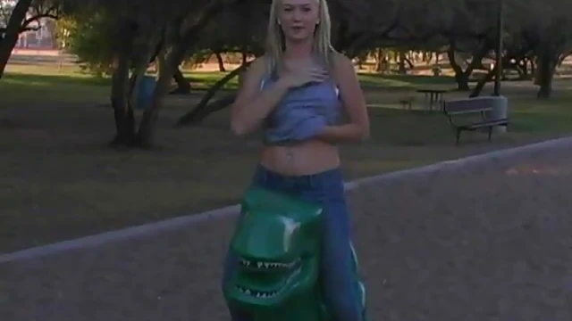 Sultry Blonde Flaunts Her Luscious Curves and Sexy Tits Outdoors