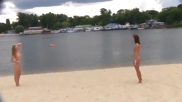 Two Stunning Beauties Show Off Perky Tits & Lovely Pussies Together