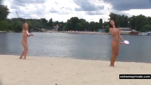 Two Stunning Beauties Show Off Perky Tits & Lovely Pussies Together