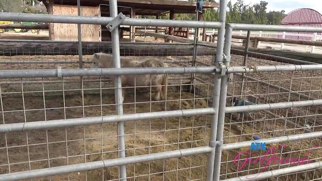 Blonde Chick Britt Blair Gets Tapped Outdoors Amidst Public Stares