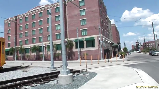 Sultry Duo Tease With Hot Tits In Garage For Seductive Showdown