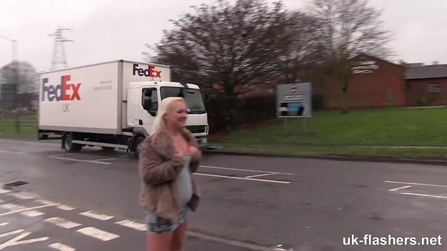 Curvy Blonde Teases Publicly Before Hot Sex Adventure Begins