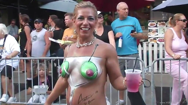 Sultry Curves & Perky Boobs Displayed Boldly by Slutty Babes Outdoors