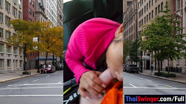 Hot Busty Asian MILF Gives Public Blowjob from a Personal Perspective