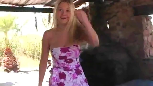 Alison Angel Teases in Dress By Lake Before Naughty Fun Begins