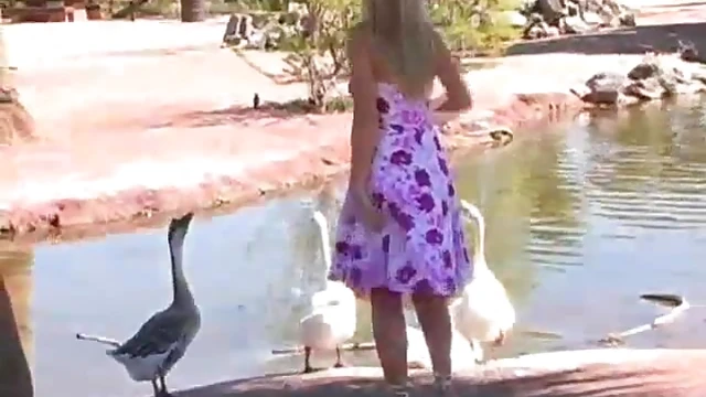 Alison Angel Teases in Dress By Lake Before Naughty Fun Begins