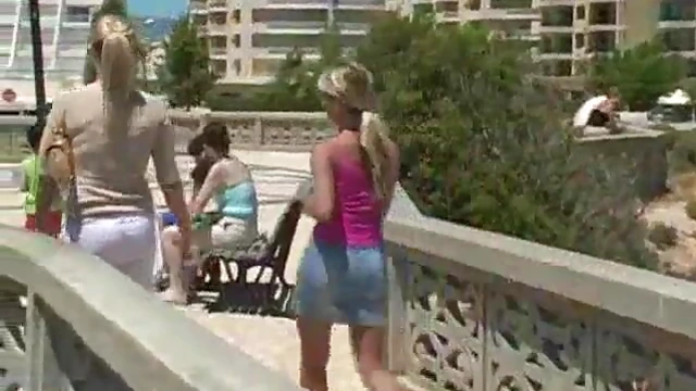 Outdoor Lesbians Flashing Their Private Parts for Excited Onlookers' Pleasure