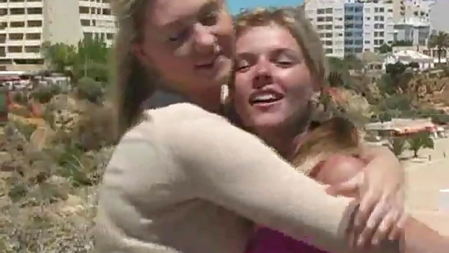 Outdoor Lesbians Flashing Their Private Parts for Excited Onlookers' Pleasure