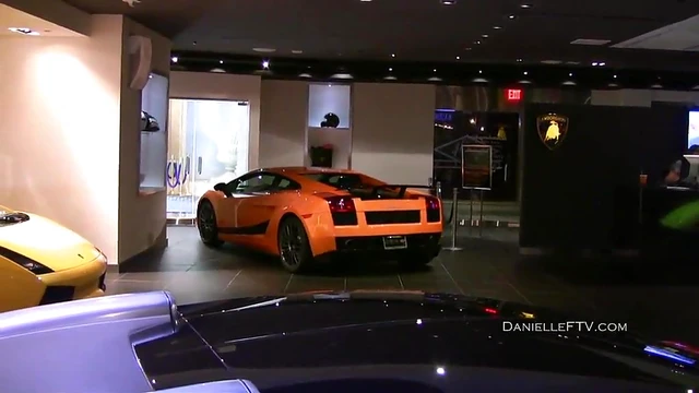 Sizzling Danielle Tempts in Lamborghini Saloon's Sultry Ambiance