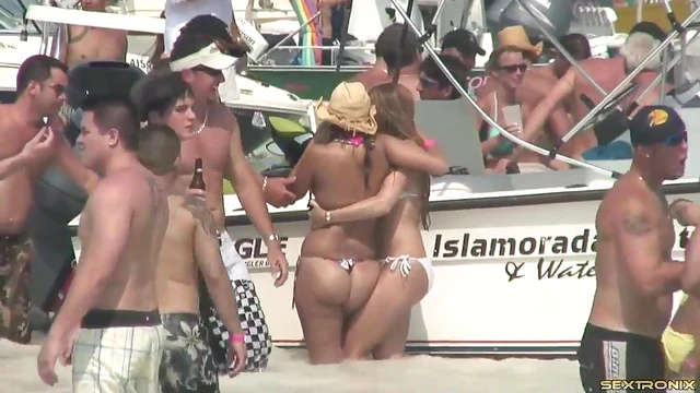 Sexy Bikinis Shine As Fabulous Babes Enjoy A Hot Beach Party Together