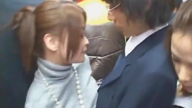 Sizzling Upskirt Peek at Busty Japanese Babe in Busy Bustling Bus