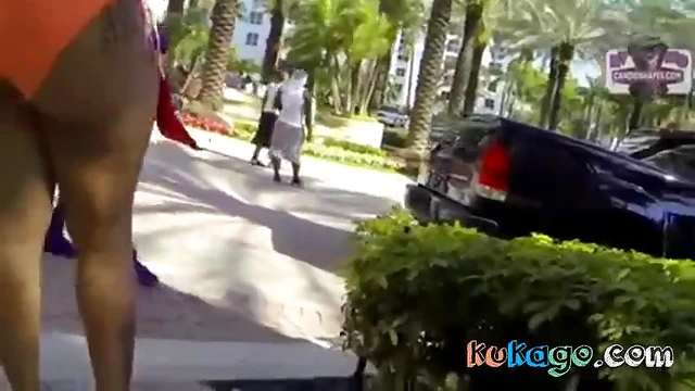 Curvy Babe Shows Off Big Booty at Hot Beach Party