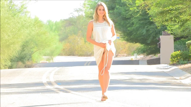 Seductive Brunette Gets Wild & Finger-Fucks Herself on Busy Street