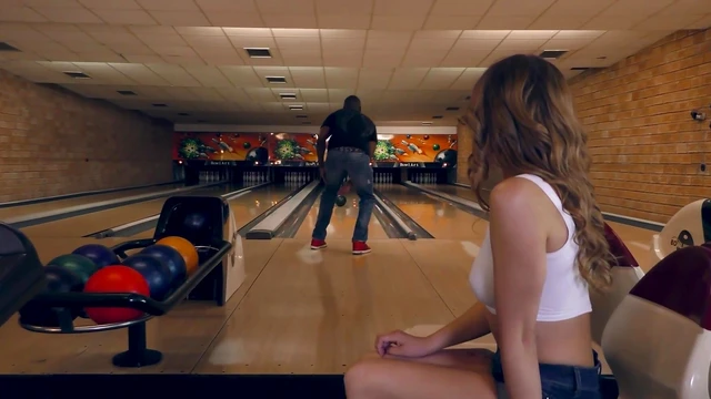 Hot Interracial Bowling Night Foursome with Anina & Diya Dior!
