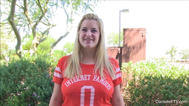 Seductive Blonde Teases Pussy Outdoors Before Riding Dildo Hard