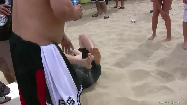 Seductive Cowgirl Gets Drunk & Horny At Beach Party Outdoor Orgies