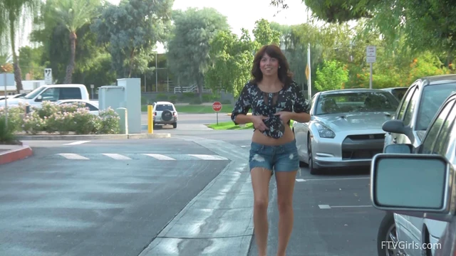 Sultry Bojana Strips Nake & Wanders Through Park Arousing Passerby Desires