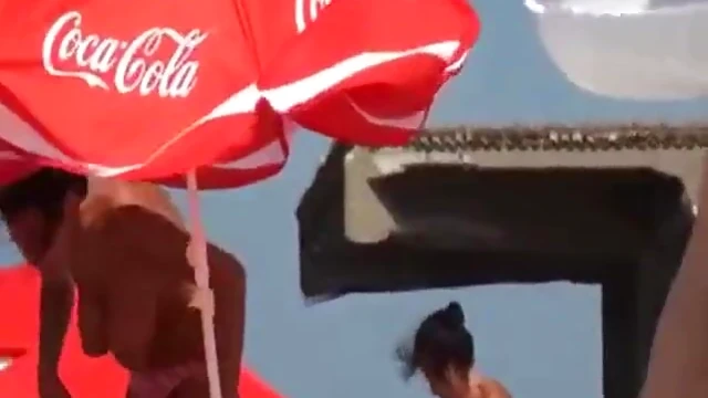 Sexy Beach Babe Gets Tan While Enjoying Sensual Massage Action